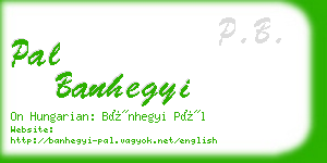 pal banhegyi business card